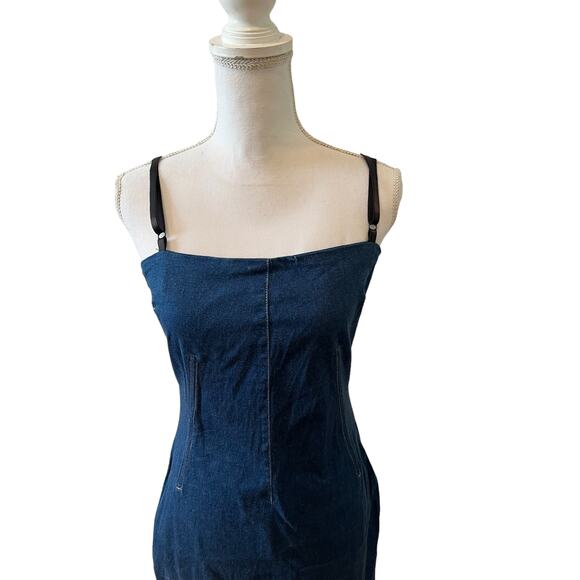 Vintage Y2K Moda International Boned Denim Corset Dress - Picture 2 of 7